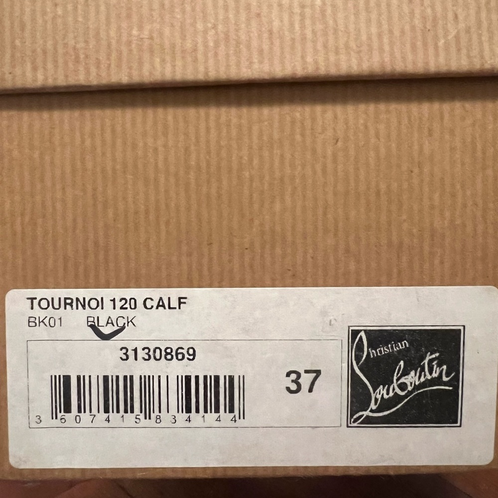 Christian Louboutin Tournoi 120 Calf Boots Black - Picture 3 of 4